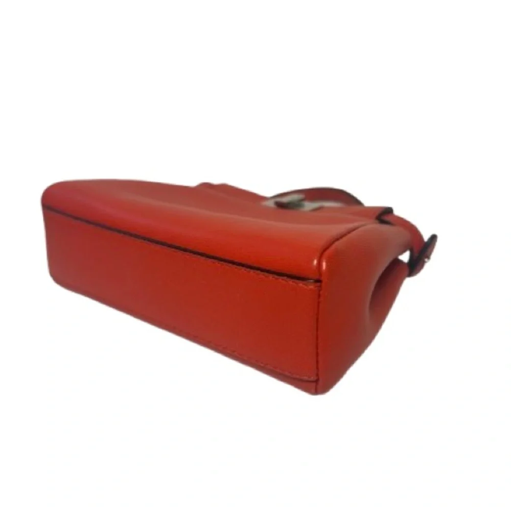 Fendi Leather Crossbody MICRO Peekaboo in Orange/Red Color with inclusions. - Picture 5 of 10